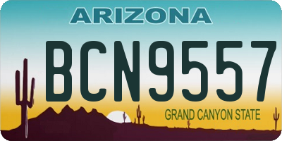 AZ license plate BCN9557