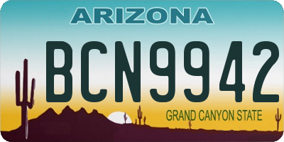 AZ license plate BCN9942