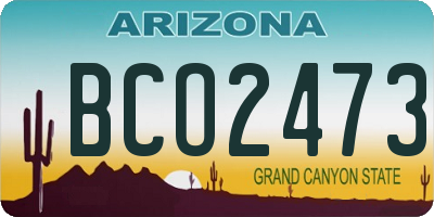 AZ license plate BCO2473