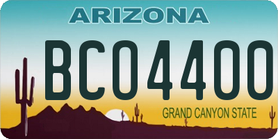 AZ license plate BCO4400