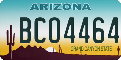 AZ license plate BCO4464