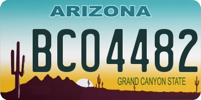 AZ license plate BCO4482