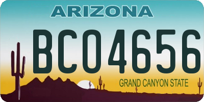 AZ license plate BCO4656