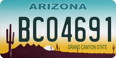 AZ license plate BCO4691