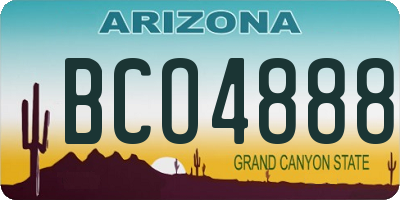 AZ license plate BCO4888