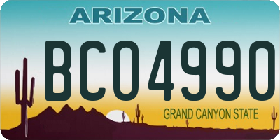 AZ license plate BCO4990