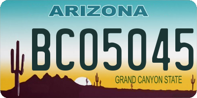 AZ license plate BCO5045