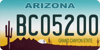 AZ license plate BCO5200