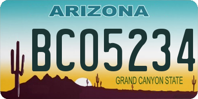 AZ license plate BCO5234