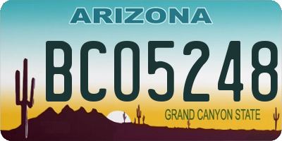 AZ license plate BCO5248