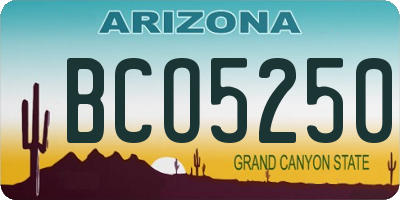 AZ license plate BCO5250