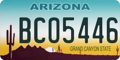 AZ license plate BCO5446