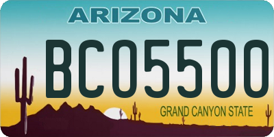 AZ license plate BCO5500