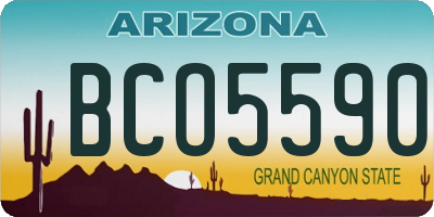 AZ license plate BCO5590