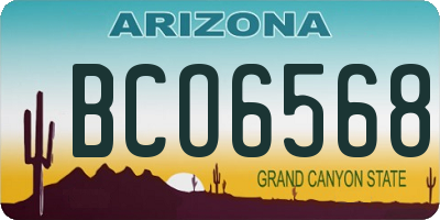 AZ license plate BCO6568