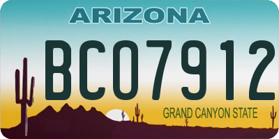 AZ license plate BCO7912