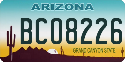 AZ license plate BCO8226