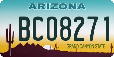 AZ license plate BCO8271