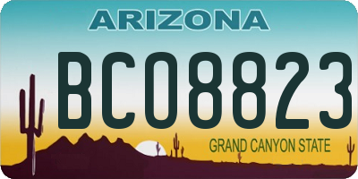 AZ license plate BCO8823