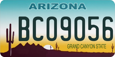 AZ license plate BCO9056