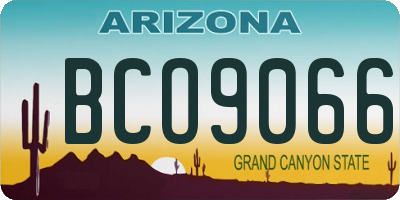 AZ license plate BCO9066