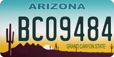 AZ license plate BCO9484