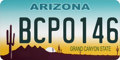 AZ license plate BCP0146