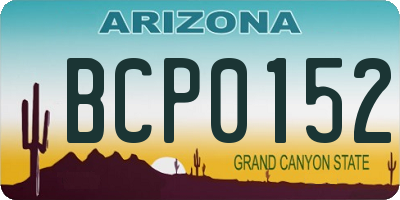 AZ license plate BCP0152