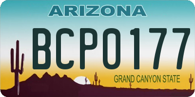 AZ license plate BCP0177