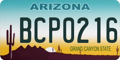 AZ license plate BCP0216