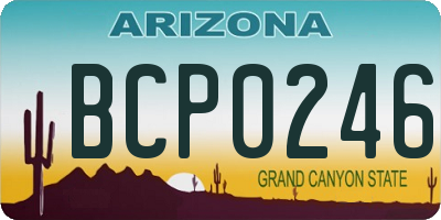 AZ license plate BCP0246