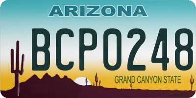 AZ license plate BCP0248