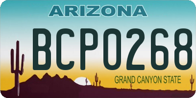 AZ license plate BCP0268