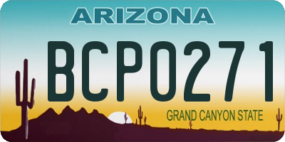 AZ license plate BCP0271