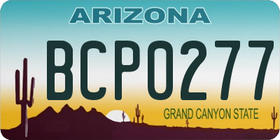 AZ license plate BCP0277