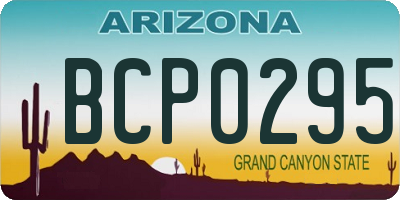 AZ license plate BCP0295