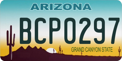 AZ license plate BCP0297