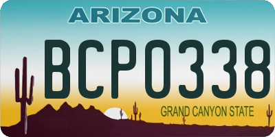 AZ license plate BCP0338