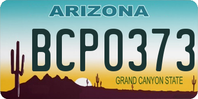 AZ license plate BCP0373