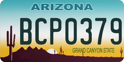 AZ license plate BCP0379