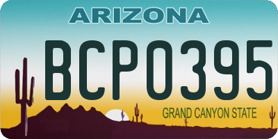 AZ license plate BCP0395