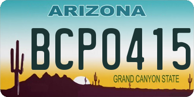 AZ license plate BCP0415