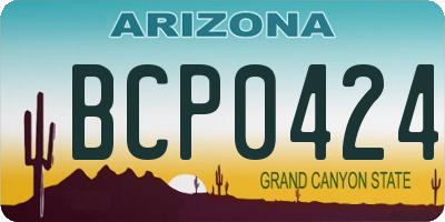 AZ license plate BCP0424