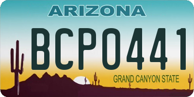 AZ license plate BCP0441