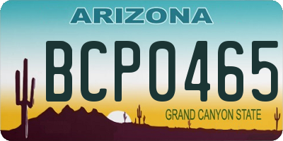 AZ license plate BCP0465