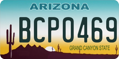 AZ license plate BCP0469