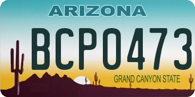 AZ license plate BCP0473