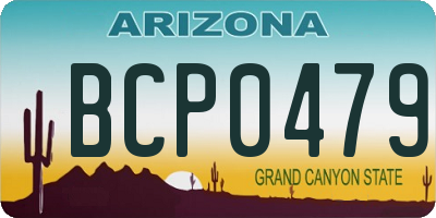 AZ license plate BCP0479