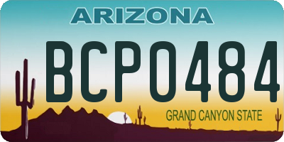 AZ license plate BCP0484