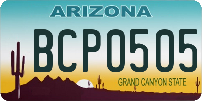 AZ license plate BCP0505